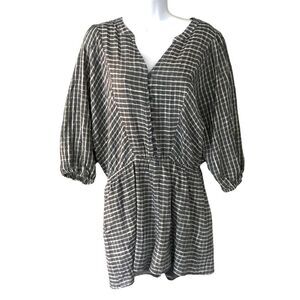 EnCreme Blue/White Romper Medium NWT